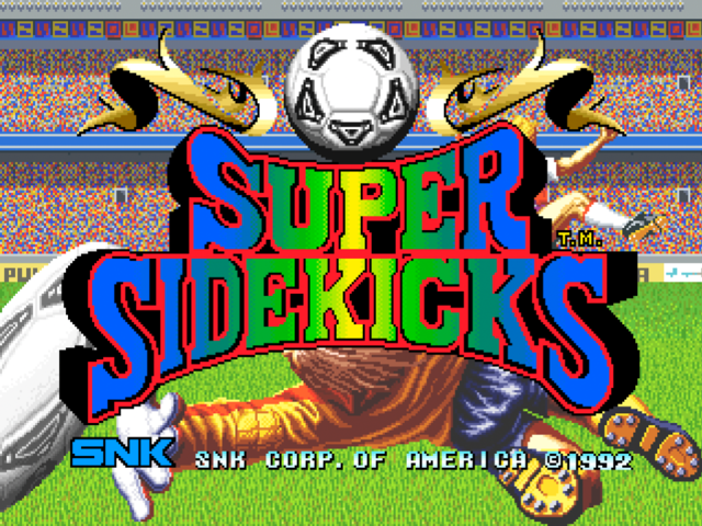 Super Sidekicks title screen for Neo Geo CD